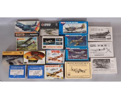 17 boxed model aircraft kits 1:72 scale including kits by Novo, Airfix, Matchbox, Revell, Testors, Skybirds, Ventura, High Pl