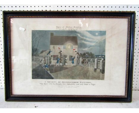 Four Sporting Prints to Include: Henry Alken (1785-1851) - 'Spree at Melton Mowbray - Looking at the Grantham Toll-Gate' and 