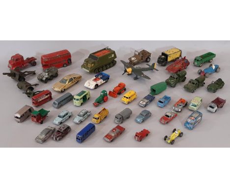 Collection of vintage model vehicles including by Dinky-Junkers 78B plane, Ed Strakers car, McLaren M8A, Spectrum Patrol Car 