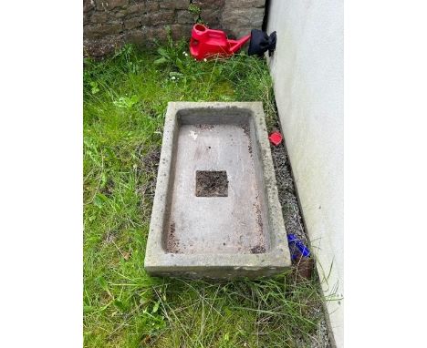 A natural stone rectangular trough, approx 91cm x 54cm x 19cm deep, to be viewed and collected: Crossways Chapel, Thornbury, 