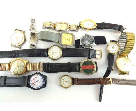 A group of vintage fashion watches to include a gentlemen's Sandoz example, a Precimax example, various ladies' watches, incl