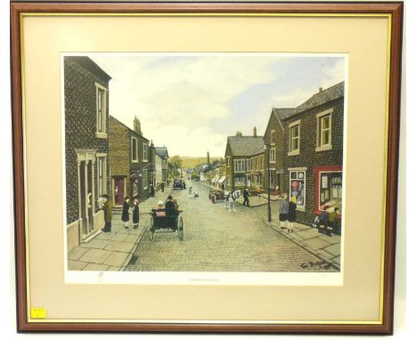 X TOM DODSON; a limited edition coloured print, 'A Carriage for Two', no.99/850, numbered with gallery stamp lower right, 38 