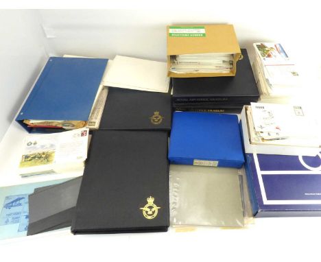A large collection of commemorative first day covers, some in albums, mostly aeronautic interest (3 boxes).Qty: 3 boxesCondit