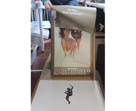 Two vintage Pirelli wall calendars 