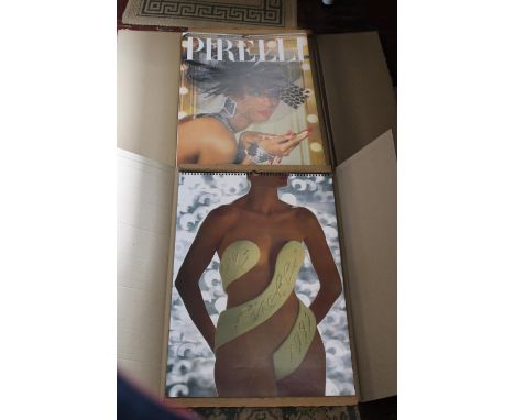 Two vintage Pirelli wall calendars 