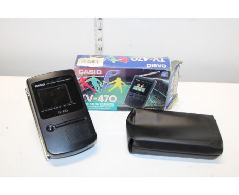 A vintage Casio portable TV 