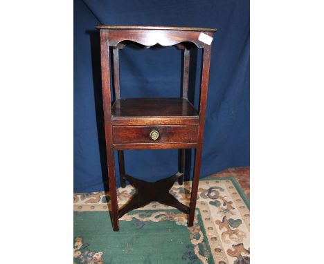 A vintage wooden plant stand with drawer. Postage unavailable 