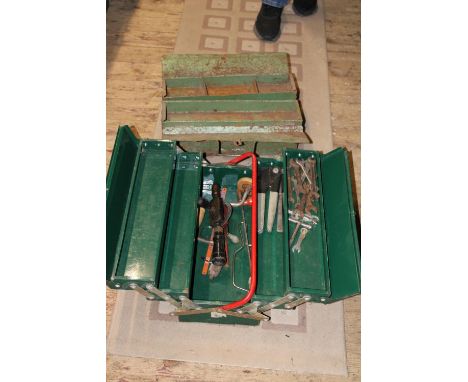 Two vintage metal toolboxes. Collection only 