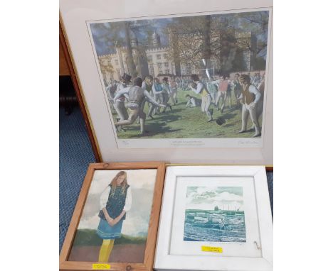 Bob Nicholson - The Tom Brown Match, 1994, a print, limited edition 771 of 850, signed lower left hand margin together with a