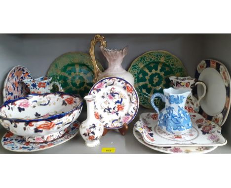 A pair of Worcester green and gilt plates, and early to mid 20th century ceramics Location: R1.2 