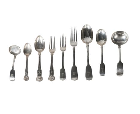 A silver part canteen of cutlery, Hanoverian pattern, London c.1911 Josiah Williams & Co (George Maudsley Jackson & David Lan