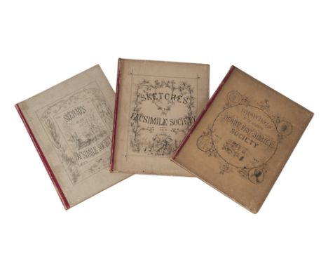 Drawings by the members of the Derby Fac-simile Society (later Facsimile Society), Vol.1-3, all published, 3 lithographed tit