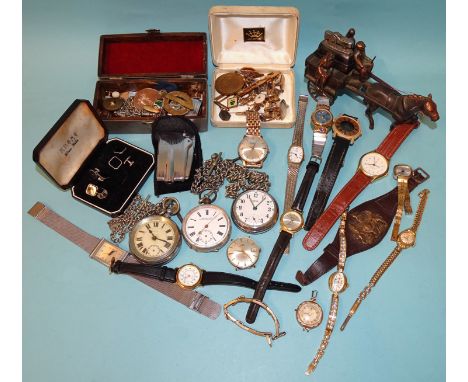 An 'Acme Lever' silver-cased keywind pocket watch, a quantity of gent's and lady's wrist watches, including Swiss Emperor and