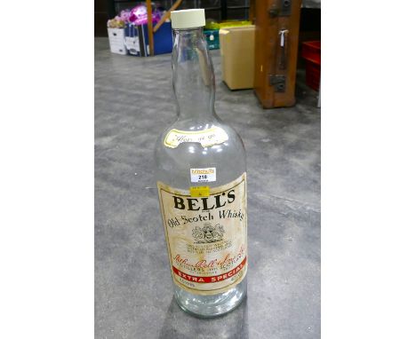 4.5 litre empty Bells Scotch Whisky bottle