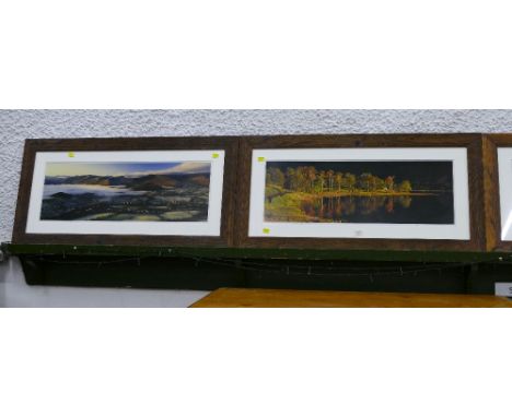 Two signed and framed photographs of The Lake District, "Evening Light in Buttermere" and "Keswick from Latrigg", each 100 cm