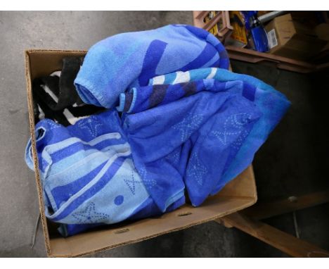 Box of vintage beach towels
