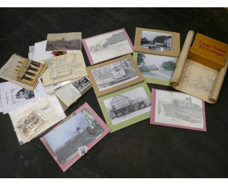 Six vintage scrap albums of photographs and cuttings, mostly Workington area, Siddick Pit, Curwen Hall, Washington Street, Wo