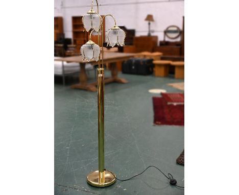 Brass effect standard lamp 