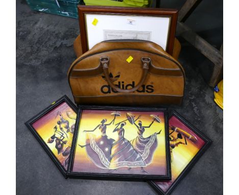 Vintage Adidas bag with pictures and prints