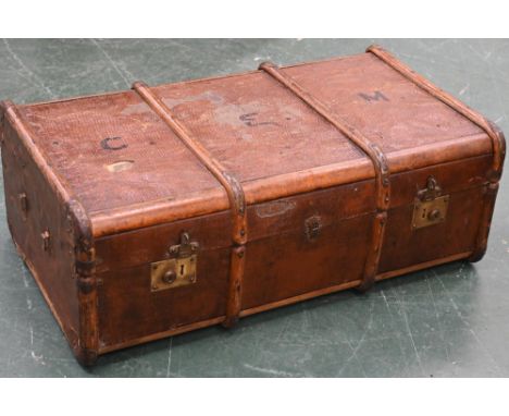 Vintage travel trunk & Bergere chair