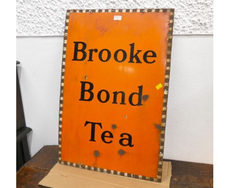 Vintage tin advertising sign for Brooke Bond Tea, 50 cm x 76 cm
