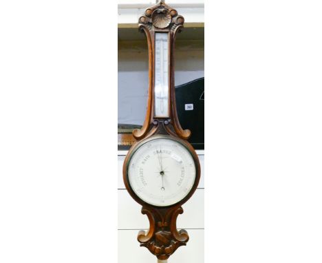 1930's oak cased banjo barometer by Aaronsburg of Liverpool