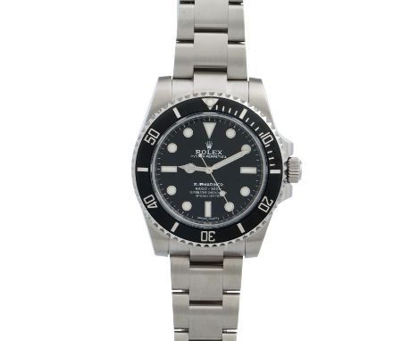 ROLEX Submariner No Date, Ref. 114060. Armbanduhr. Edelstahl. Automatic-Werk. Leichte Gebrauchsspuren an Band und Gehäuse! Bo