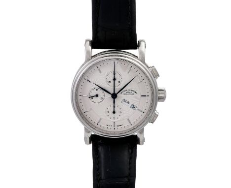NAUTISCHE INSTRUMENTE Mühle Glashütte Teutonia Chronograph, Ref. M1-30-95. Herrenuhr. Edelstahl. Automatic-Werk. Lederband mi