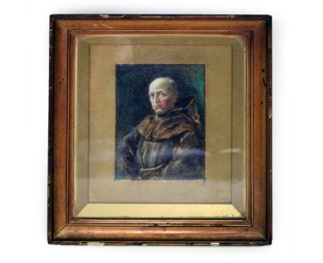 VIOLET BAKER (19TH / 20TH CENTURY ENGLISH SCHOOL) Portrait miniature of a monk, 13.5cm x 9cm
