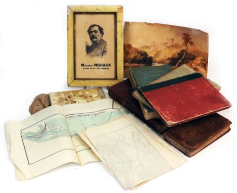 EPHEMERA AND BOOKS to include Air Ministry Manual of Navigation volume I, Pope's Odyssey volume II, The Odyssey of Homer Conc