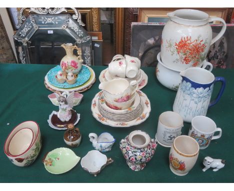 SUNDRY CERAMICS, PART TEA SETS AND CARLTONWARE, ETC. 