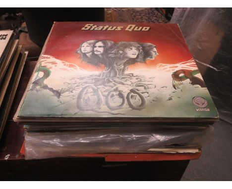 PARCEL OF VINYLS INCLUDING STATUS QUO AND BOB DYLAN, ETC. 