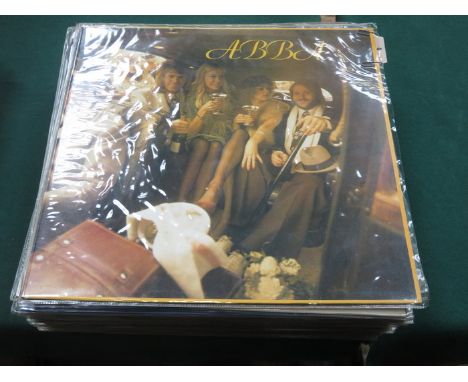 QUANTITY OF VINYLS INCLUDING ABBA, THE EAGLES, ALICE COOPER, BOB DYLAN, ETC.