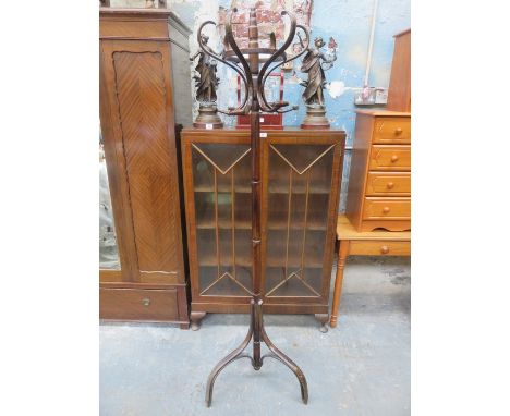 BENTWOOD COAT STAND ON TRIPOD SUPPORTS 