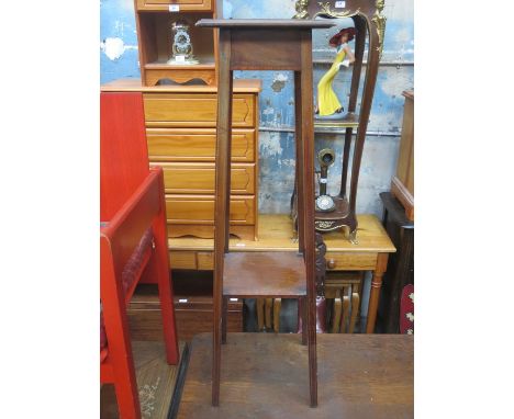 TWO TIER MAHOGANY INLAID PLANT STAND 