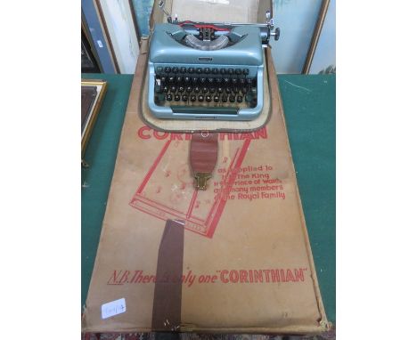 BOXED CORINTHIAN BAGATELLE BOARD AND IMPERIAL TYPEWRITER 