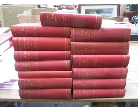 SET OF FOURTEEN VOLUMES- HISTORY OF THE BRITISH ARMY
