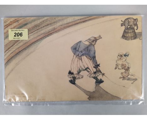 Henri de Toulouse-Lautrec (1864-1901) 'Circus' lithograph 'Clown Dressuer' monogram top left, date 1899 bottom left and inscr