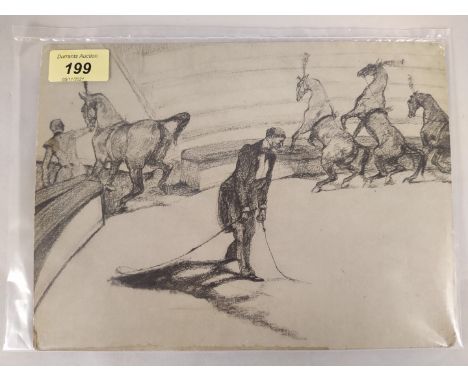 Henri de Toulouse-Lautrec (1864-1901) 'Circus' lithograph 'Chevaux en Liberte', half monogram top right, 26 1/2cm x 19 1/2cm 