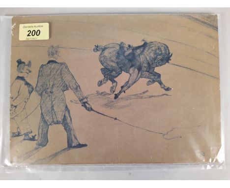 Henri de Toulouse-Lautrec (1864-1901) 'Circus' lithograph 'Acrobats', monogram bottom right, 26 1/2cm x 19cm (edge damage lif