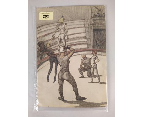 Henri de Toulouse-Lautrec (1864-1901) 'Circus' lithograph 'Travall de Tapis', 19cm x 27 1/2cm (small damage to right corner)