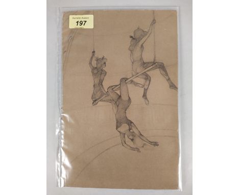 Henri de Toulouse-Lautrec (1864-1901) 'Circus' lithograph 'Le Trapeze Volant' from the Circus Series of 1899, 18 1/2cm x 28cm