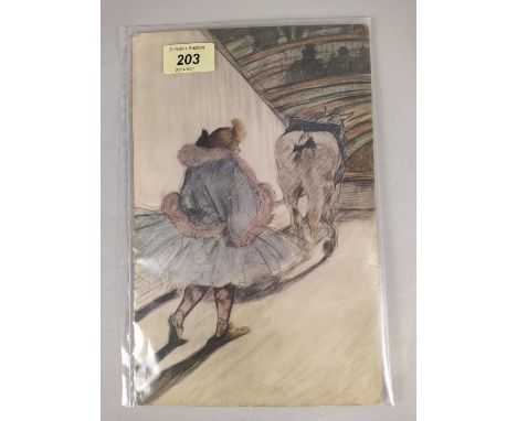 Henri de Toulouse-Lautrec (1864-1901) 'Circus' lithograph 'Entree en Piste' dated 1899 top right, 18cm x 28cm (damage to corn
