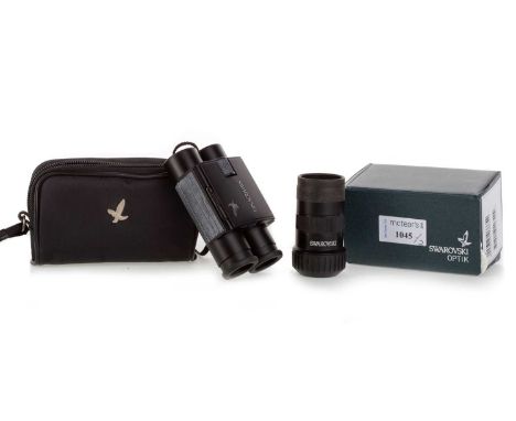 SWAROVSKI POCKET BINOCULARS, model Habicht 8x20B, with carry case, along with a Swarovski optik, 25-50X W, boxedQty: 2