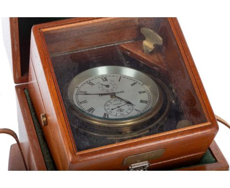 TWO-DAY MARINE CHRONOMETER, THOMAS MERCER, CIRCA 1953 no. 20294, the signed silvered dial set with Roman numerals, subsidiary