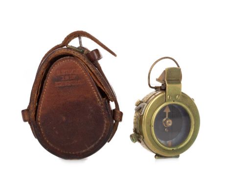 VERNER'S PATTERN VIII PRISMATIC COMPASS, CIRCA 1917 stamped with broad arrown F-L No. 71635 1917, the dial with mother of pea
