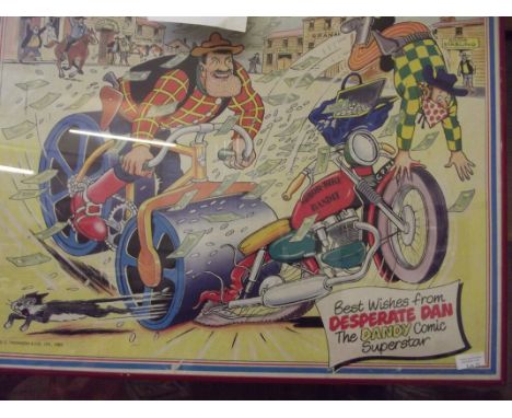Framed Desperate Dan poster 