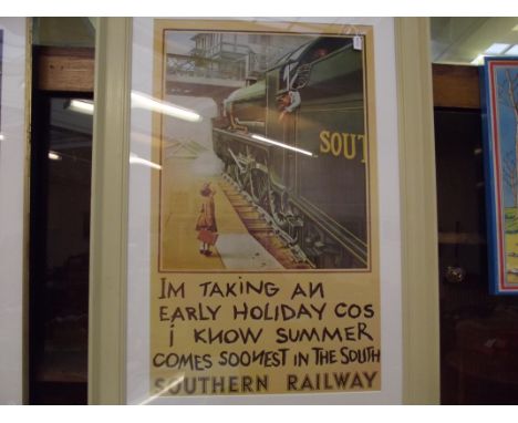 Framed reproduction poster, Southern Railway 