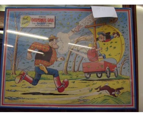 Framed Desperate Dan poster 
