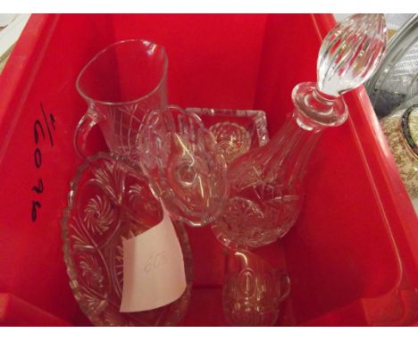 Glassware to include a crystal decanter